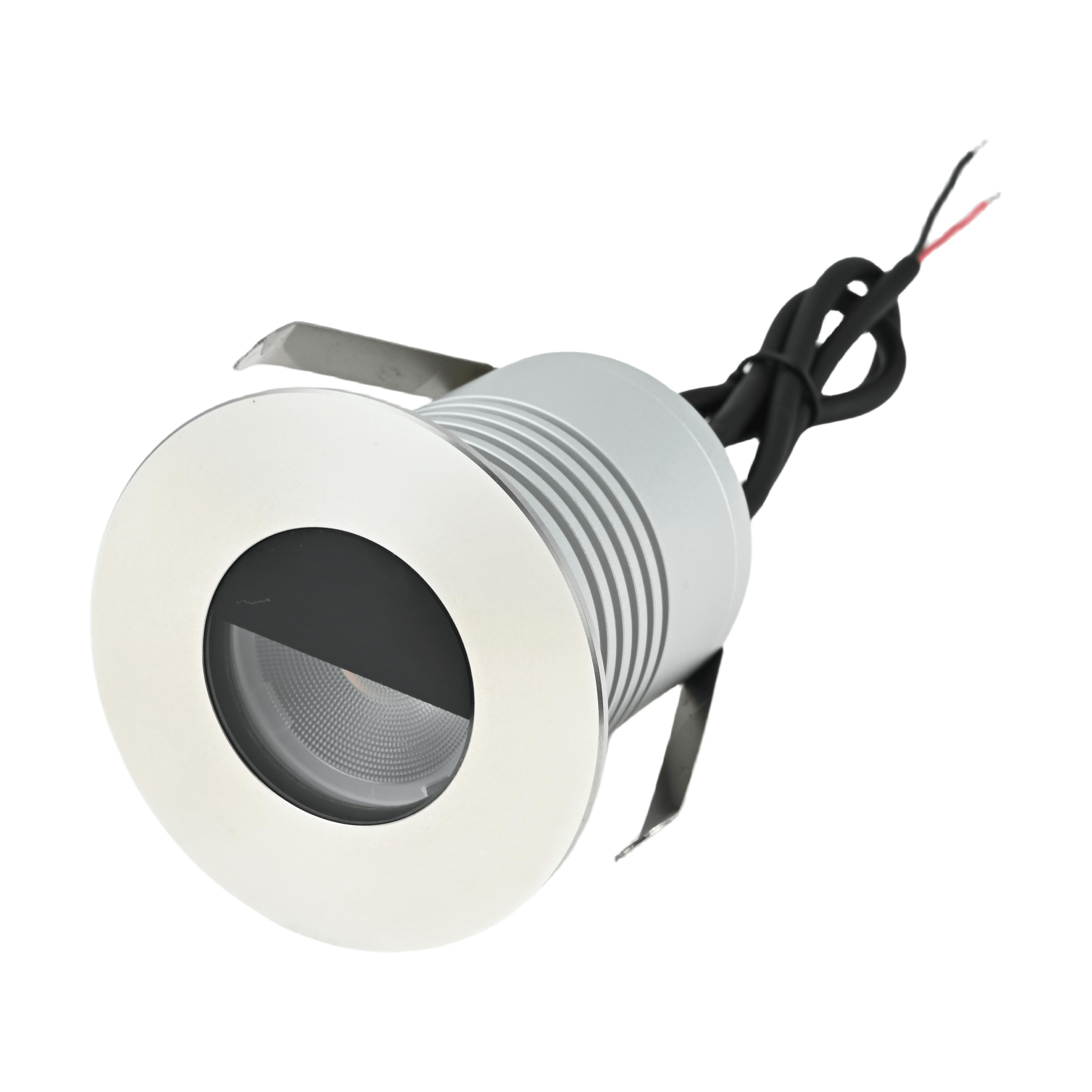 5W Φ65mm Low Voltage Die-Cast Aluminum Half Shutter Anti-Glare Recessed Inground Light DC12-24V IP67 Outdoor Embedded Underground Landscape Lamp