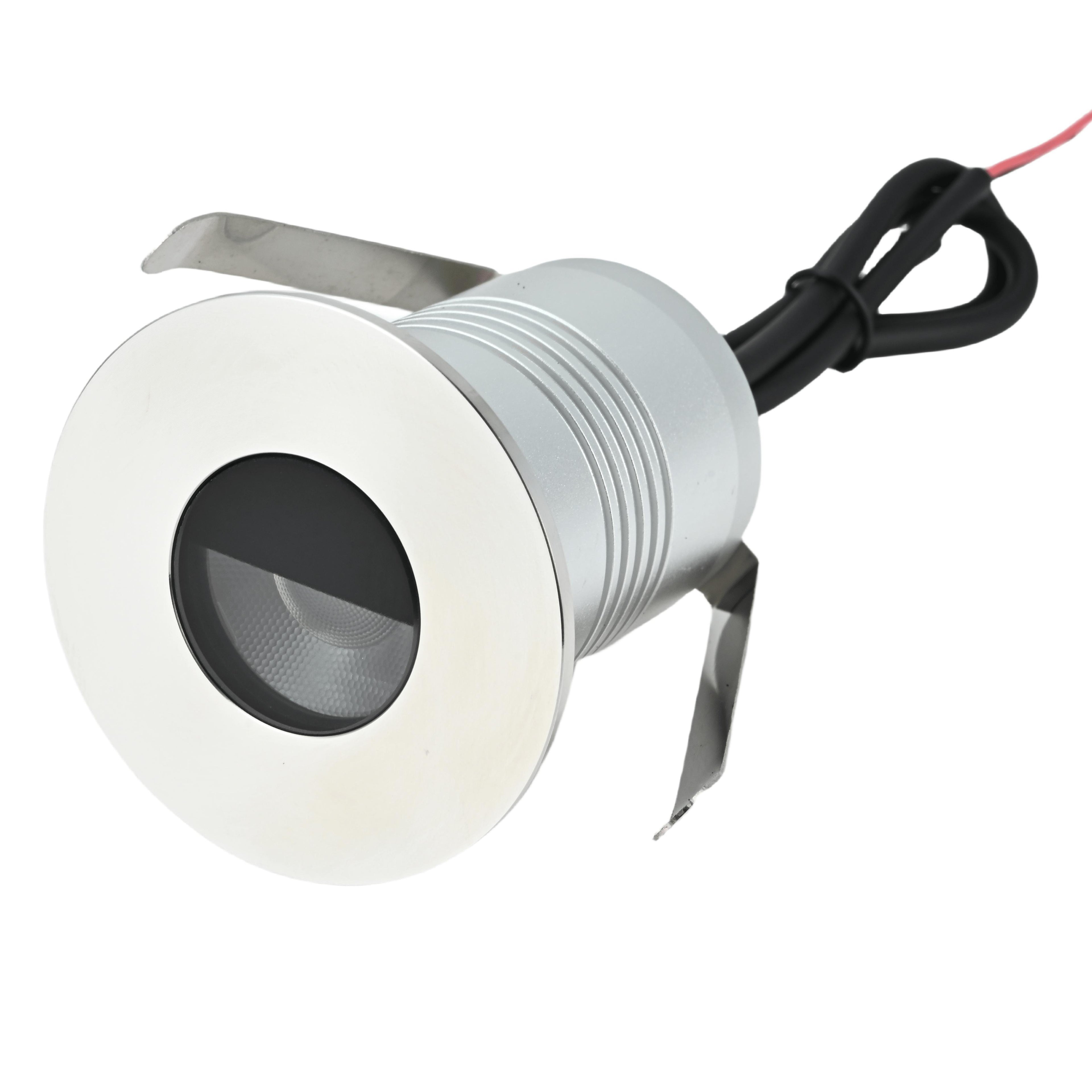 3W Φ55mm Low Voltage Die-Cast Aluminum Half Shutter Anti-Glare Recessed Inground Light DC12-24V IP67 Outdoor Embedded Underground Landscape Lamp
