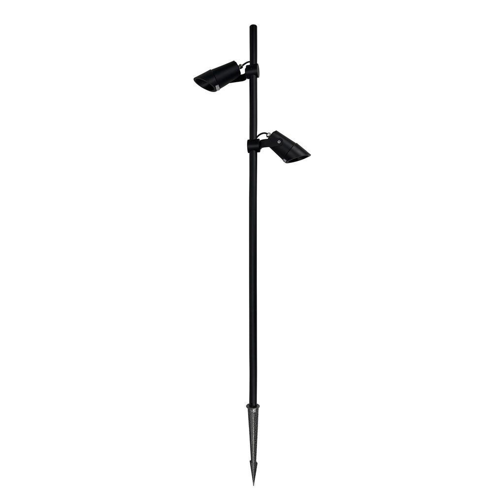 2*5W Dual Head Low Voltage 12V-24V Ground Stake Spotlight 5W IP67 Die-Cast Aluminum Outdoor Landscape Tree Light