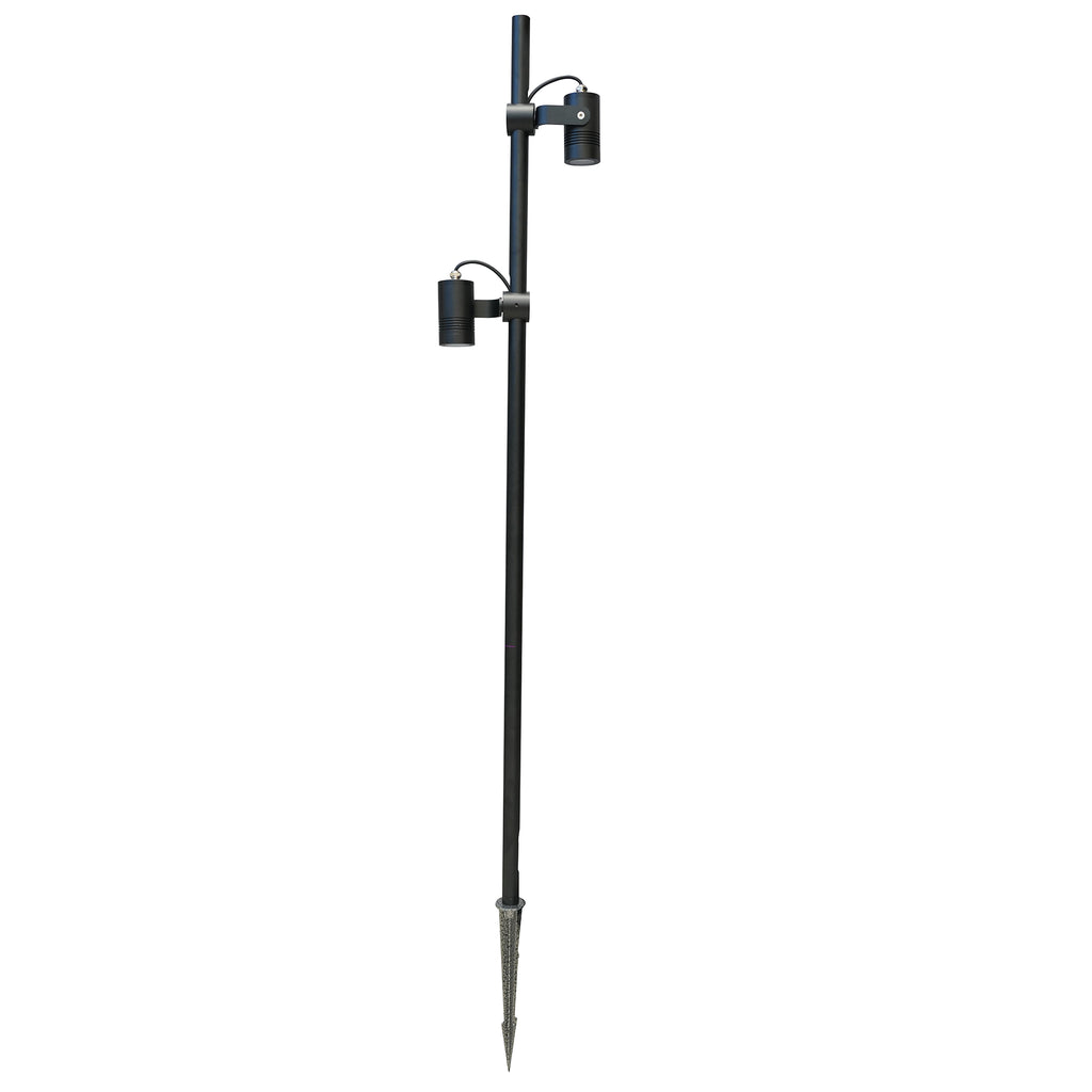 2*5W Dual Head Low Voltage 12V-24V Ground Stake Spotlight 5W IP67 Die-Cast Aluminum Outdoor Landscape Tree Light