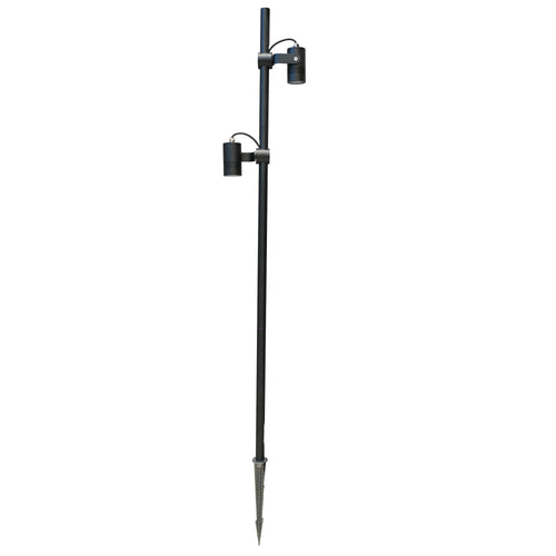 2*5W Dual Head Low Voltage 12V-24V Ground Stake Spotlight 5W IP67 Die-Cast Aluminum Outdoor Landscape Tree Light