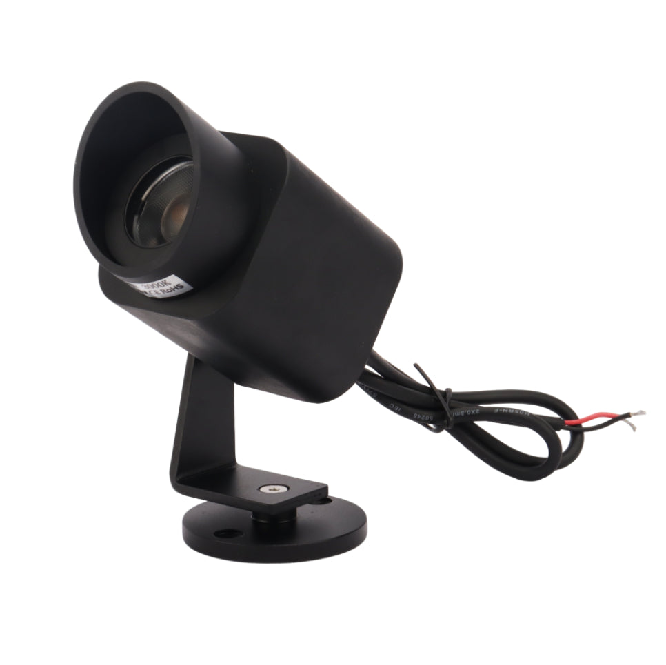 5W IP67 Low Voltage 12V-24V Die-Cast Aluminum Base Mount Outdoor Spotlight